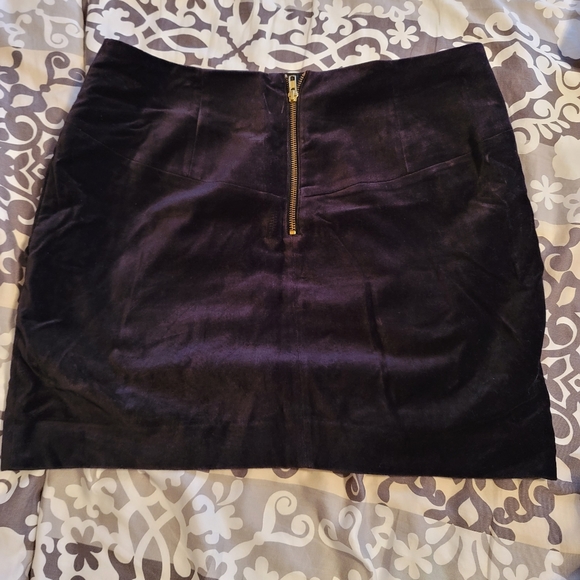 H&M Velvet Black Mini Skirt